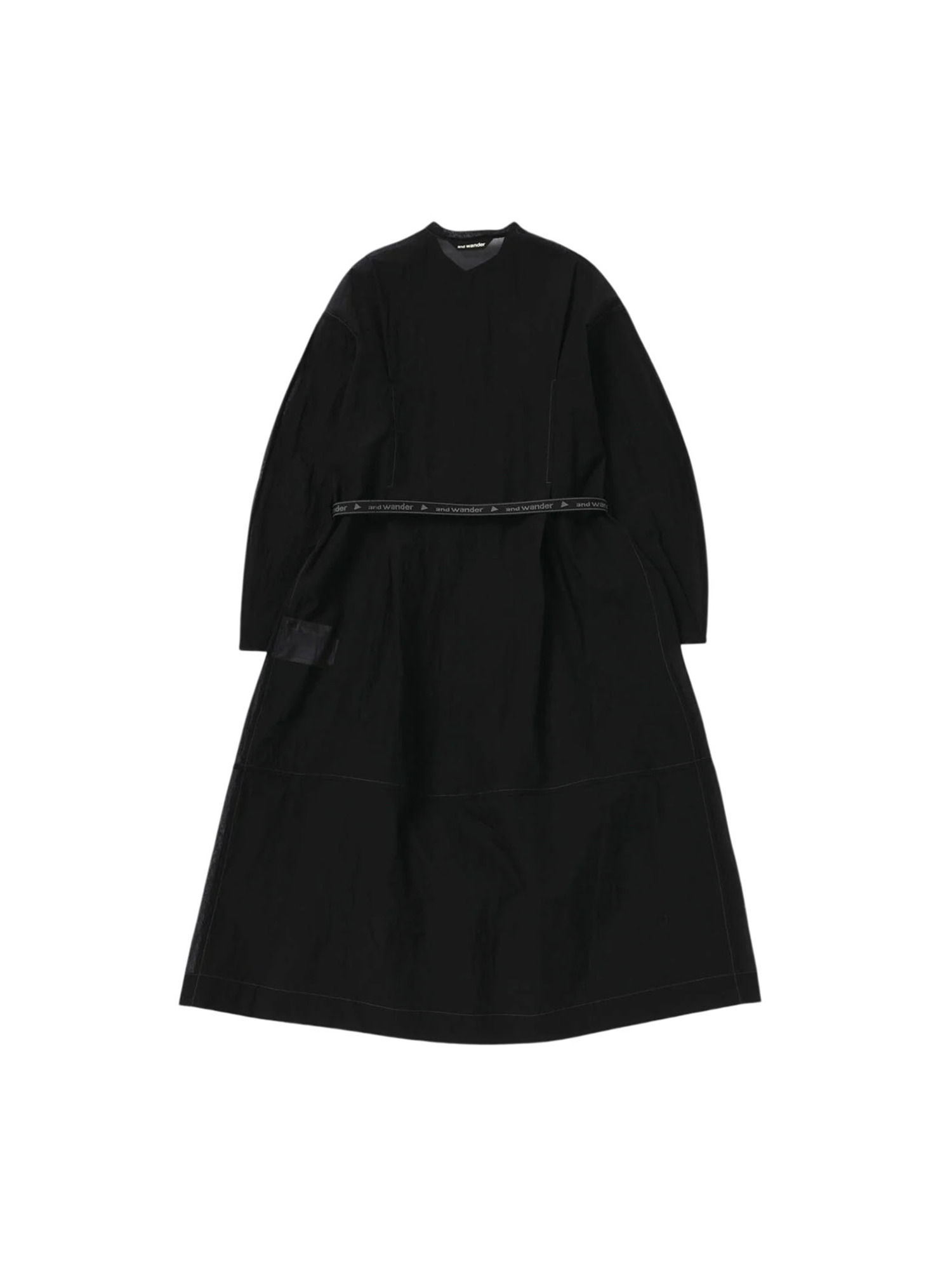 and wander 26SS sheer ripstop long shirt (W)-2